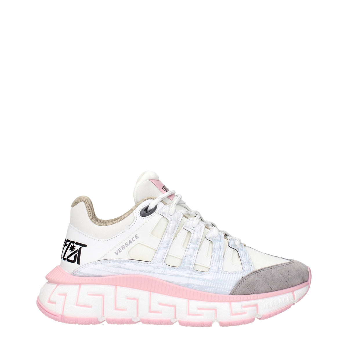 Versace Beige Stoff Sportliche Turnschuhe