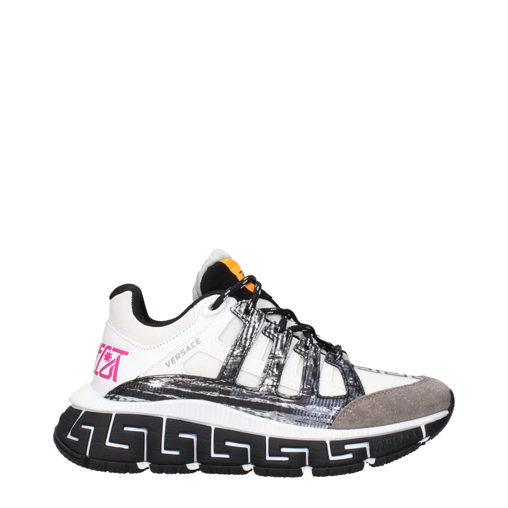 Versace Beige Stoff Sportliche Turnschuhe