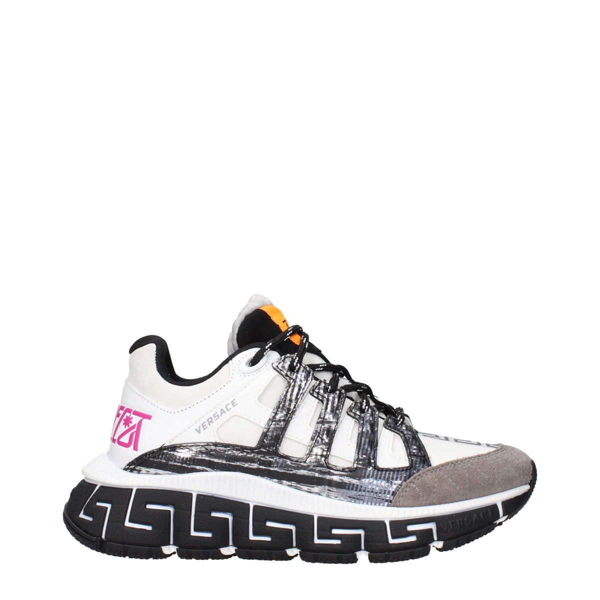 Versace Beige Stoff Sportliche Turnschuhe