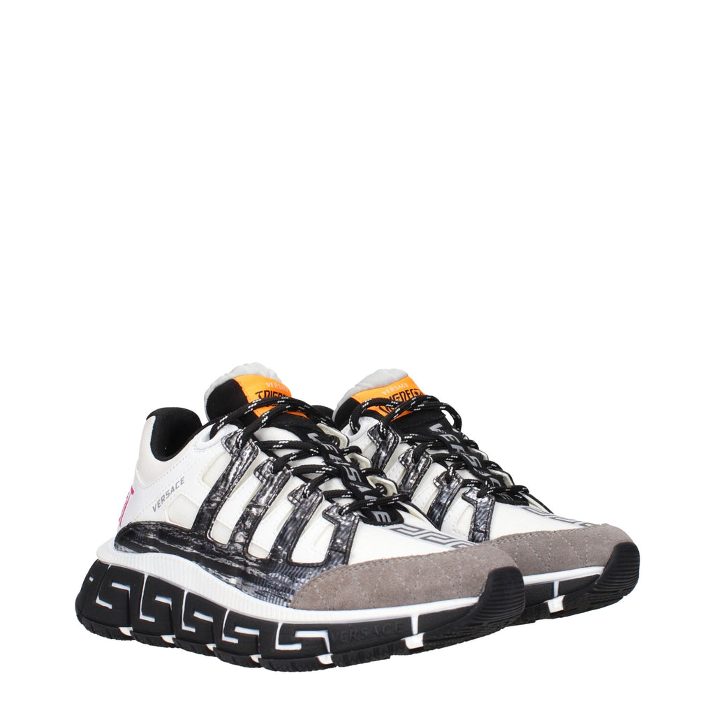 Versace Beige Stoff Sportliche Turnschuhe