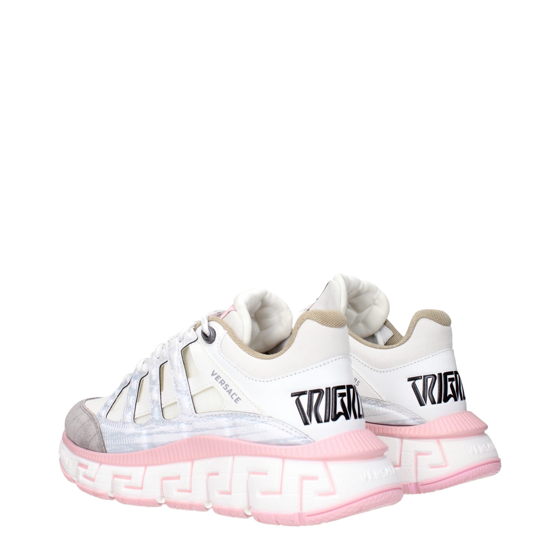 Versace Beige Stoff Sportliche Turnschuhe