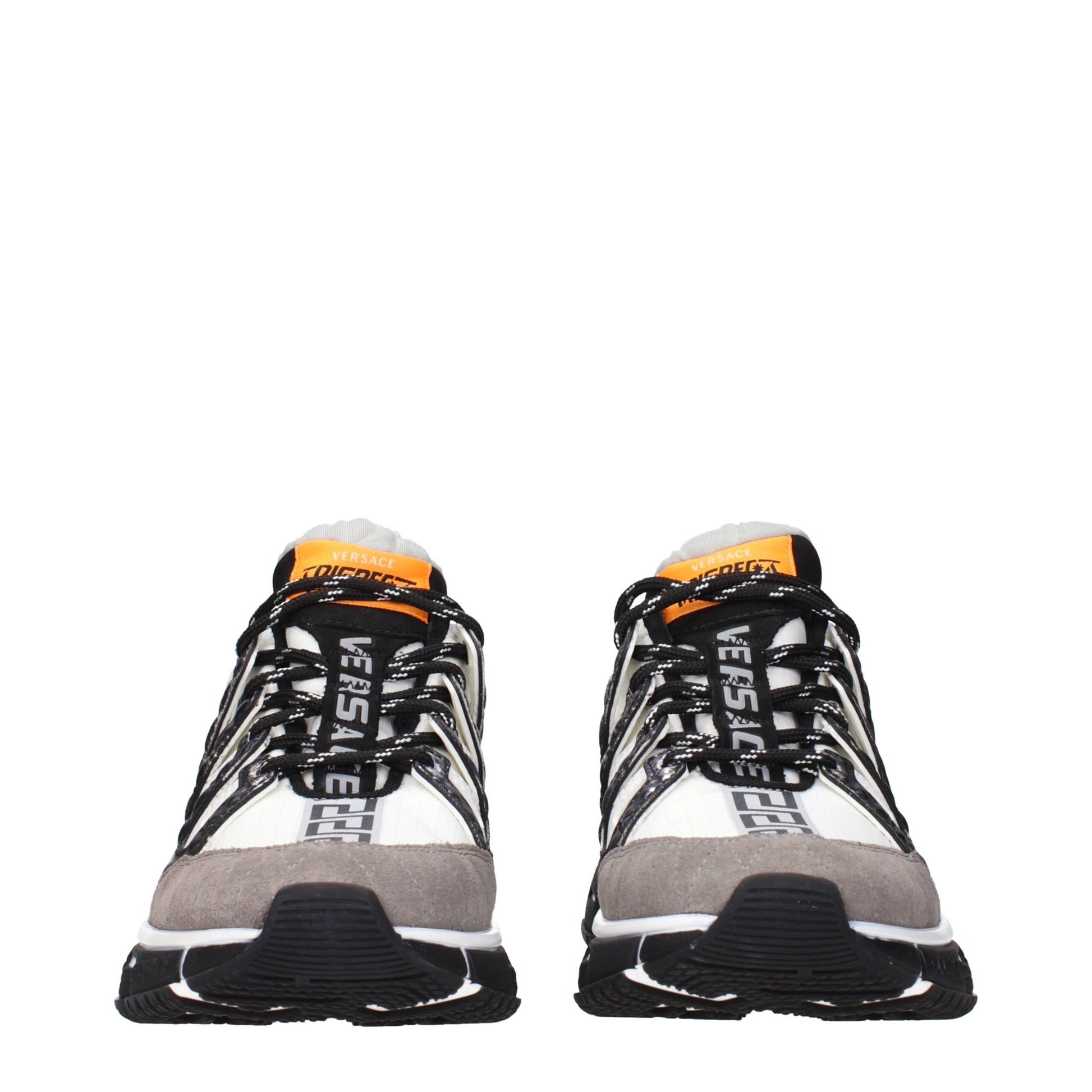 Versace Beige Stoff Sportliche Turnschuhe