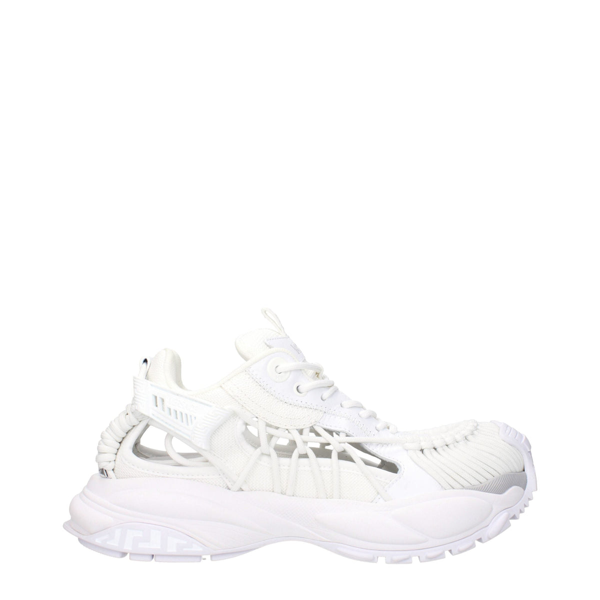 Versace Weißes Leder Sportliche Turnschuhe