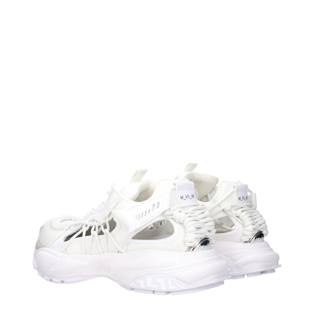 Versace Weißes Leder Sportliche Turnschuhe