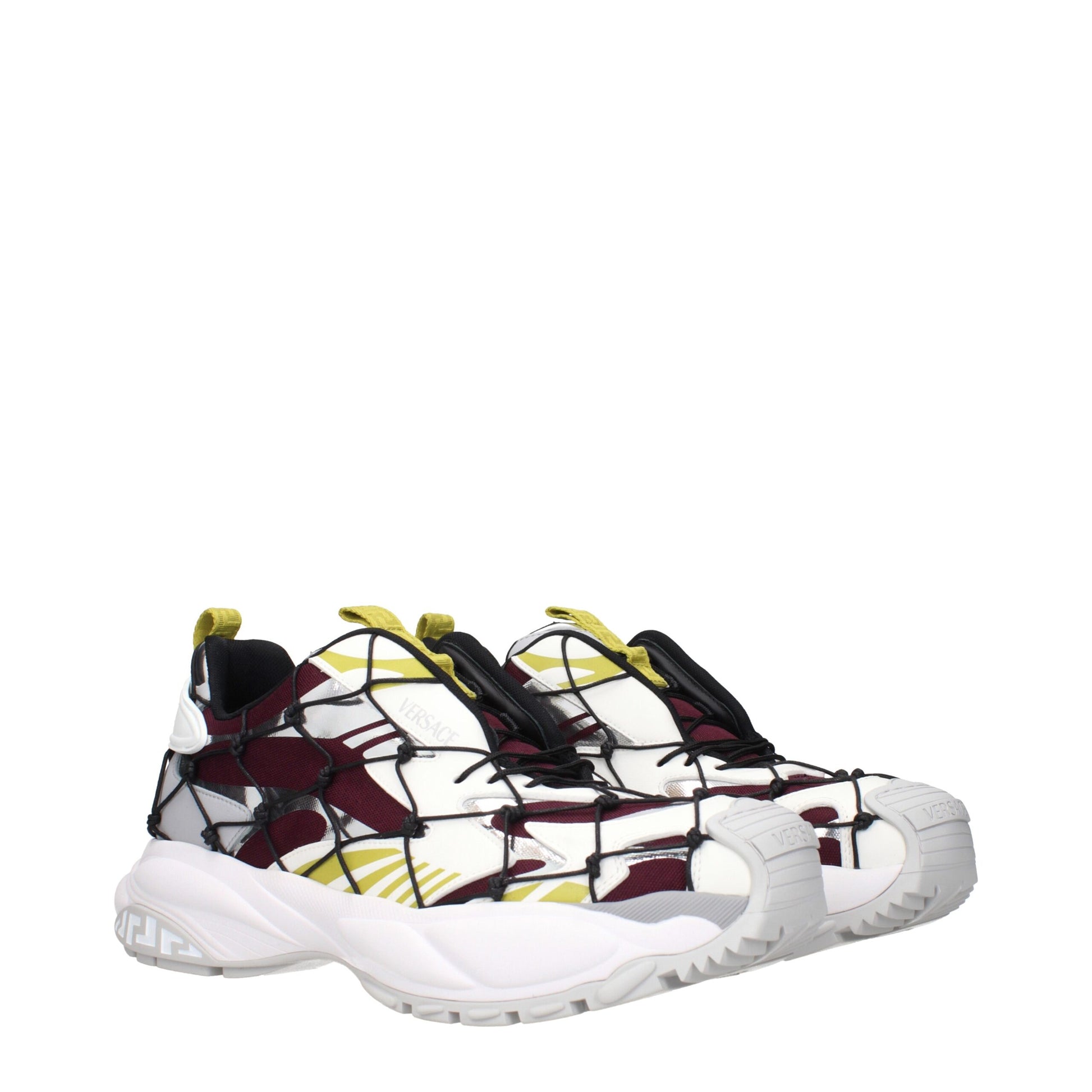 Versace Rote sportliche Turnschuhe aus Stoff