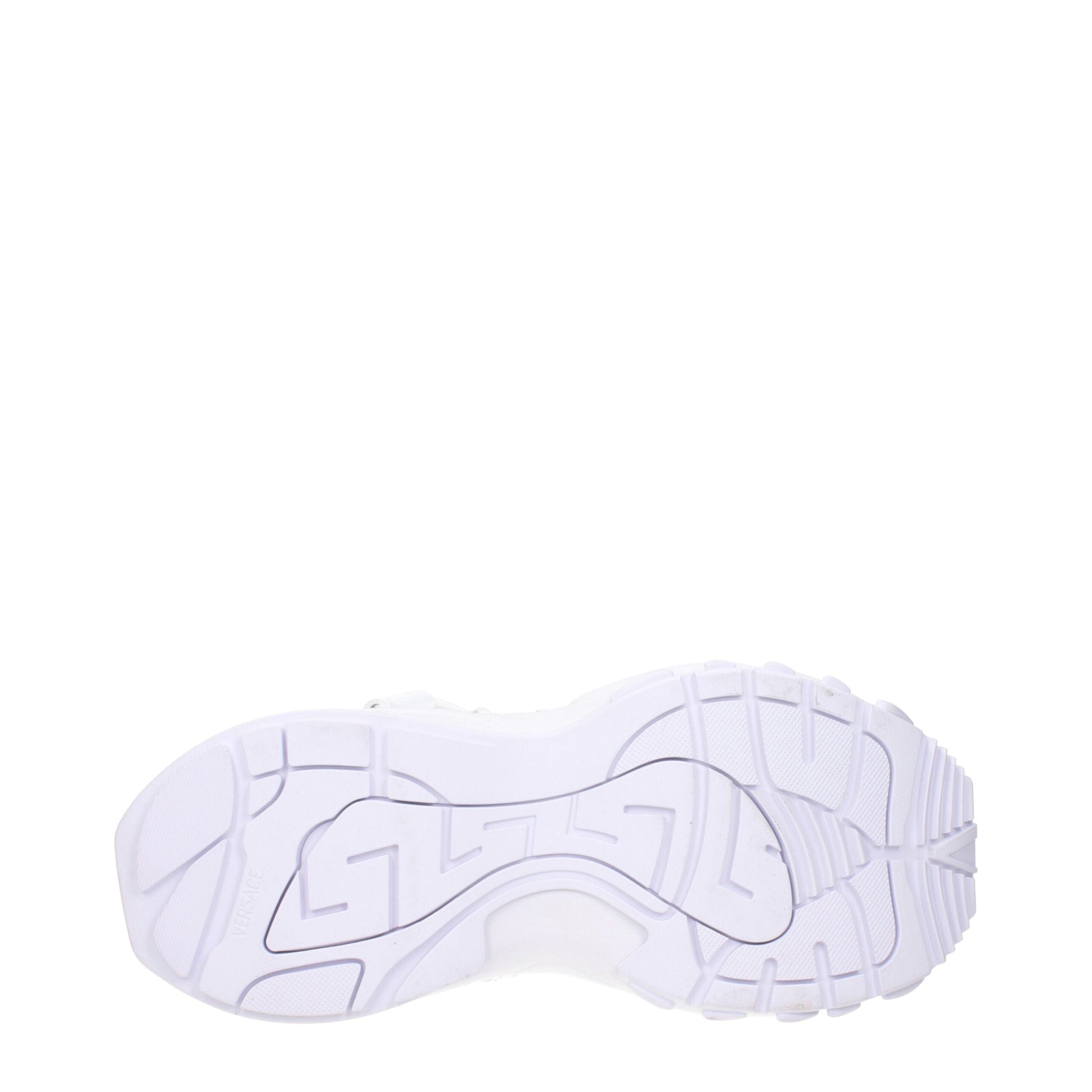 Versace Weißes Leder Sportliche Turnschuhe