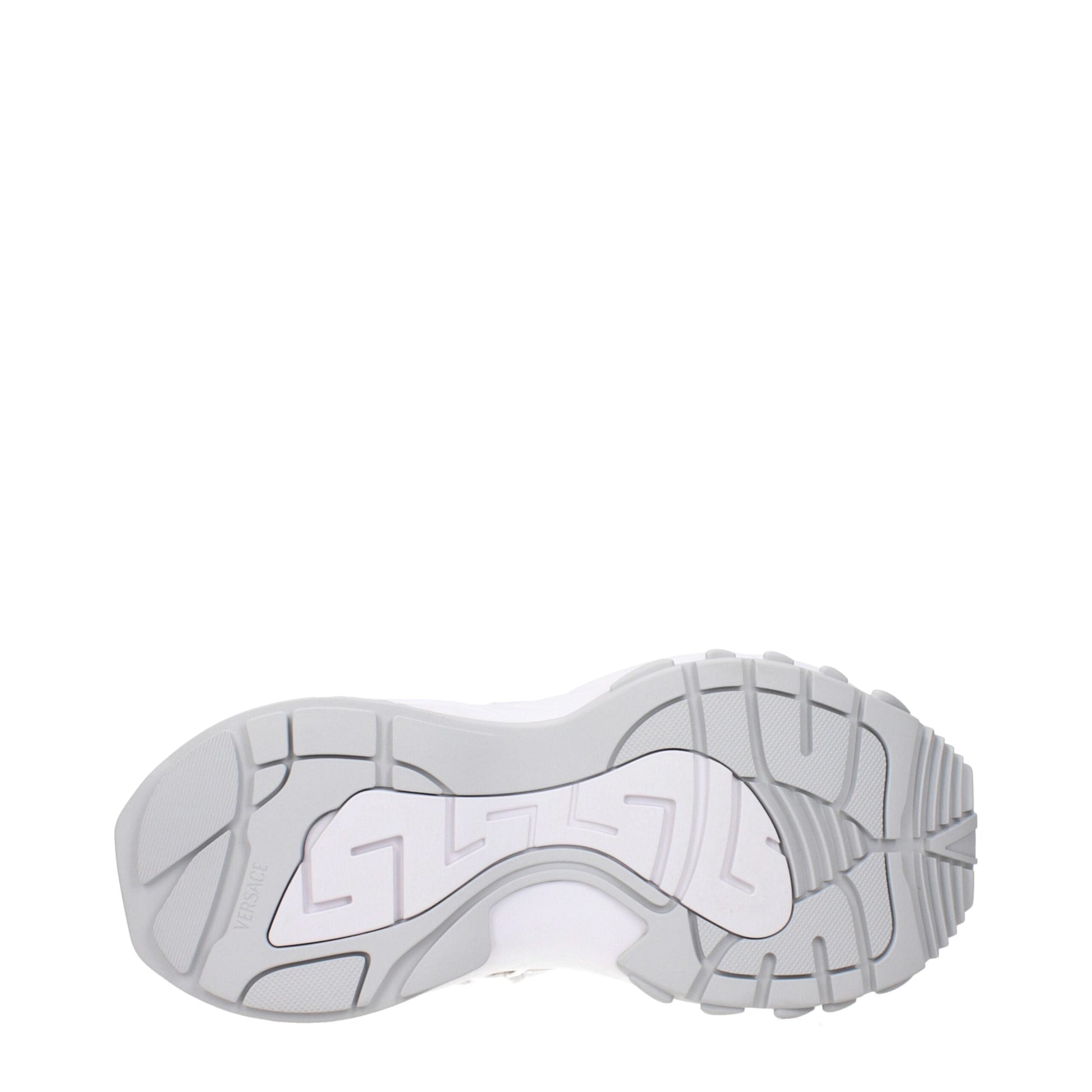 Versace Chunky Sneakers aus weißem Stoff