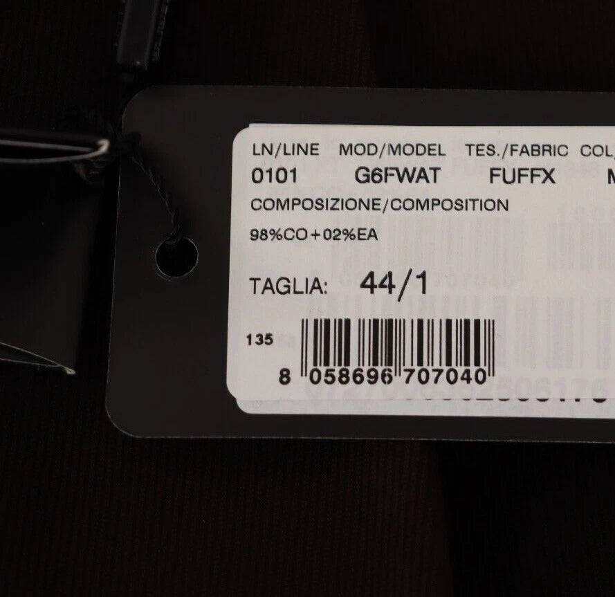 Dolce & Gabbana Bordeauxfarbene Baumwoll-Stretch-Skinny-Hose