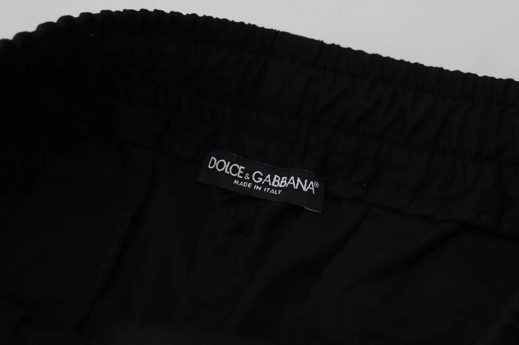 Dolce & Gabbana Schwarze Jogger-Hose aus Wolle