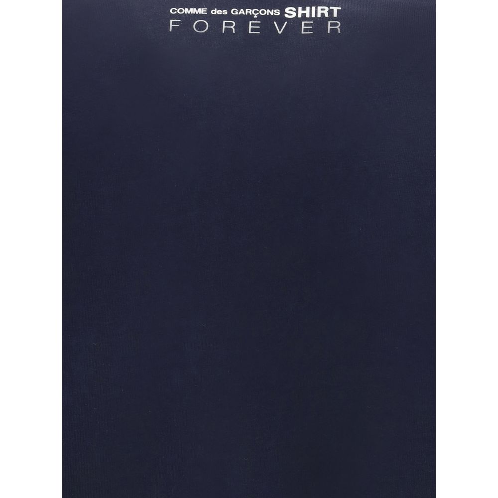 Comme Des Garçons Langärmliges Baumwoll-T-Shirt in Blau