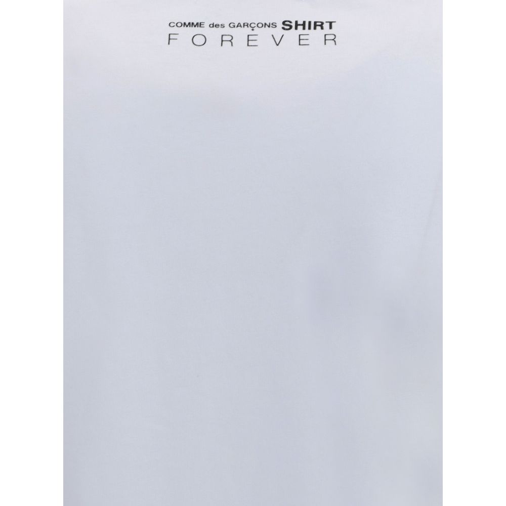 Comme Des Garçons Langärmliges T-Shirt aus weißer Baumwolle