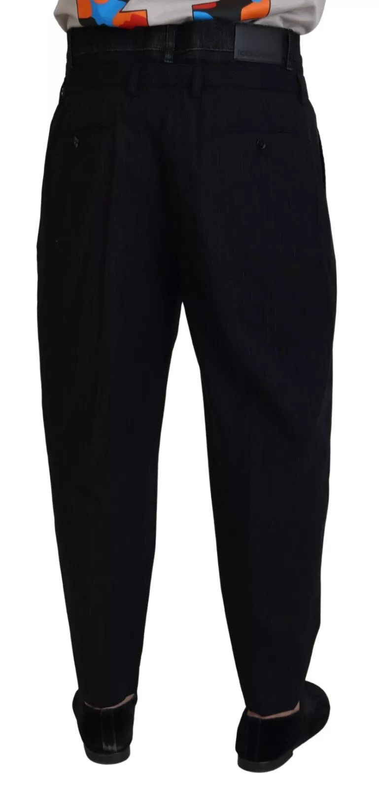 Dolce & Gabbana Schwarze CottonStretch Loose DenimTrouser Jeans