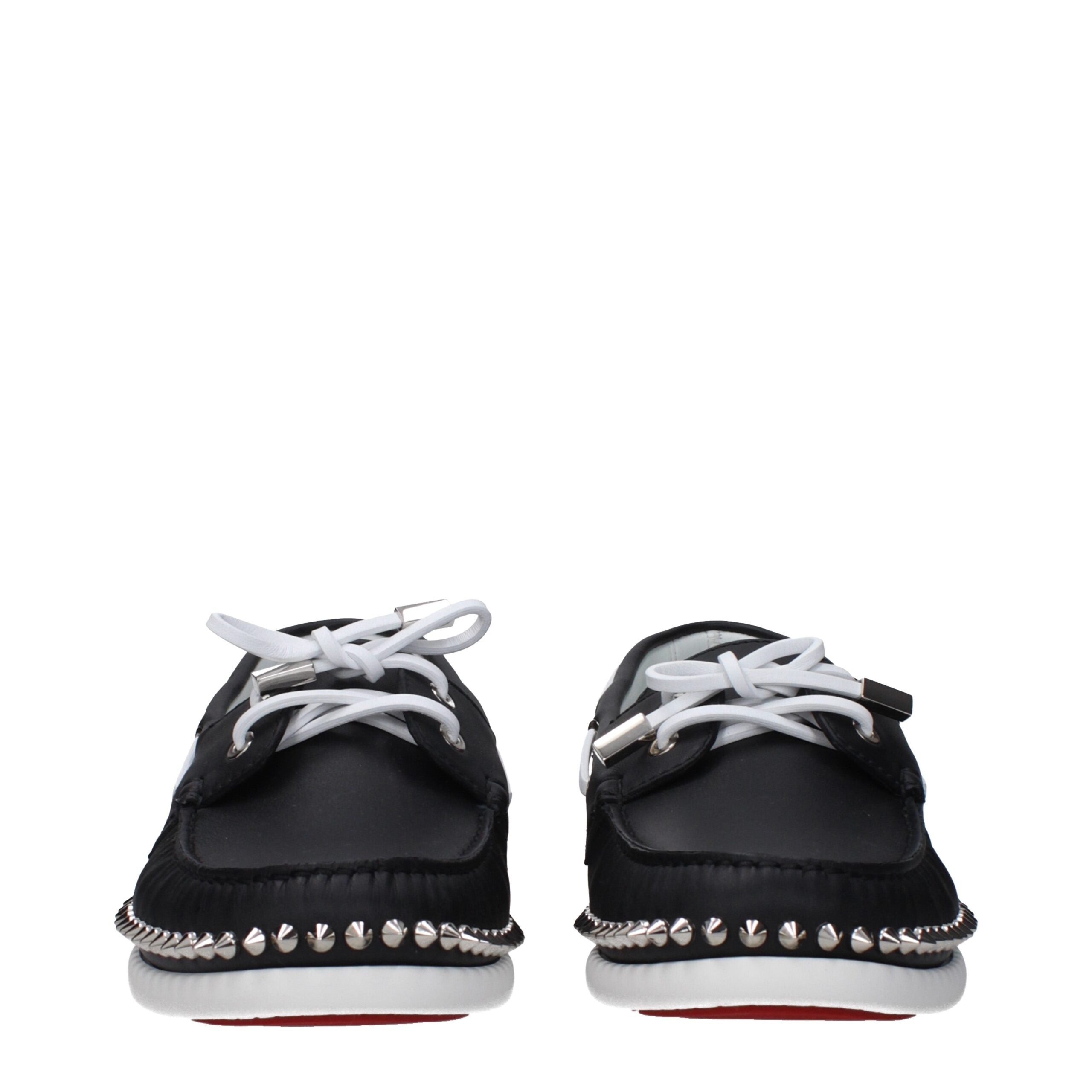 Christian Louboutin Schwarze Leder Slipper