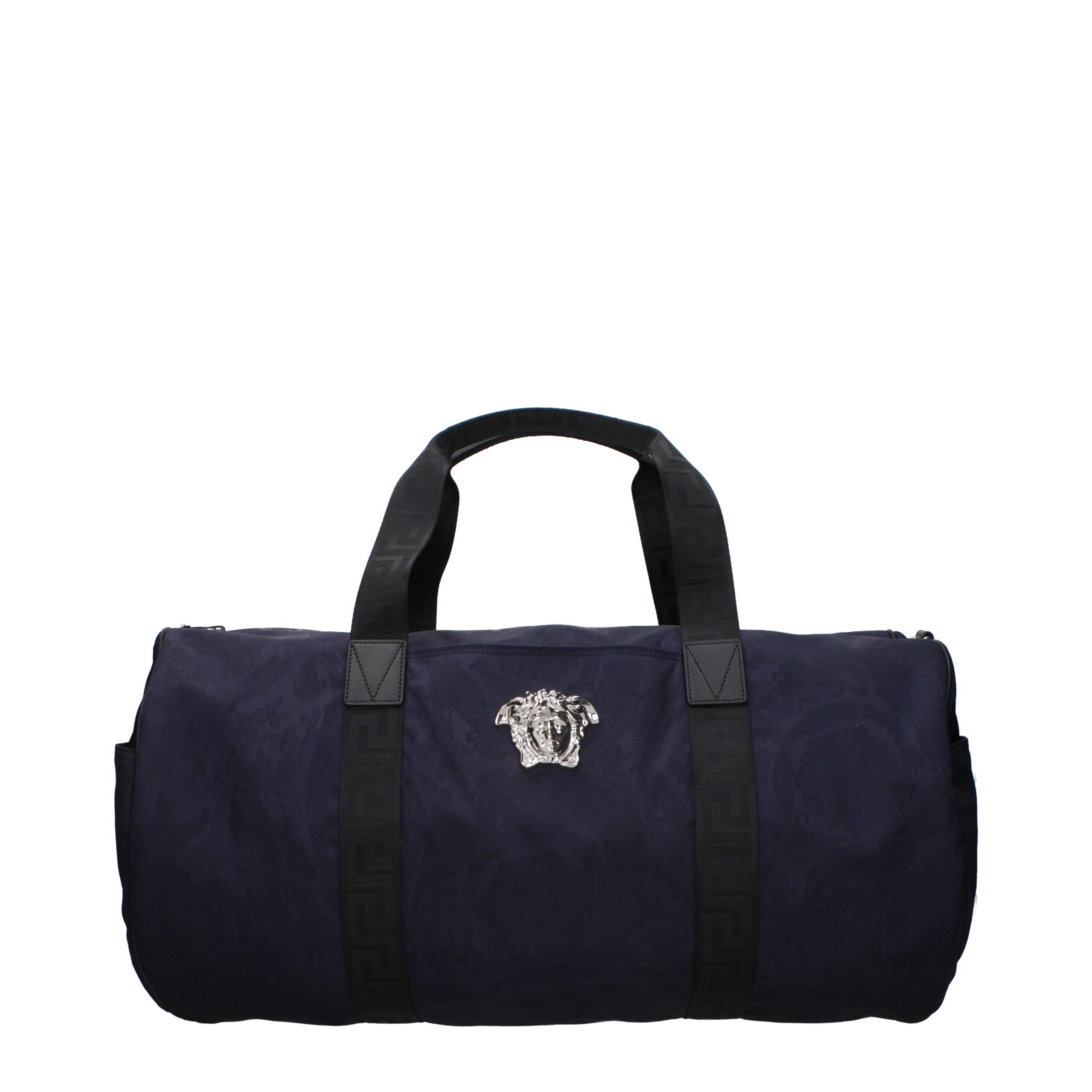 Versace Blauer Stoff Reisegepäck und Reisen