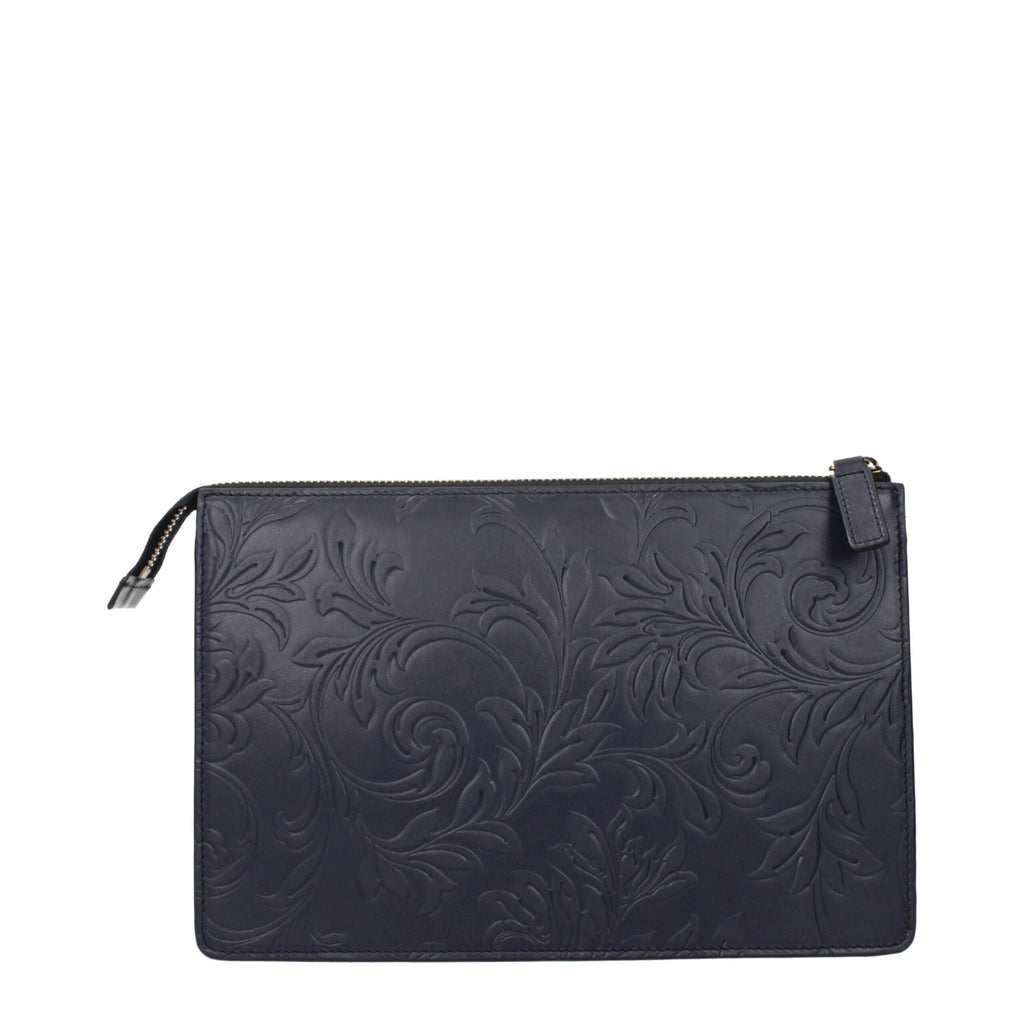 Versace Blaue Leder-Kupplungstaschen