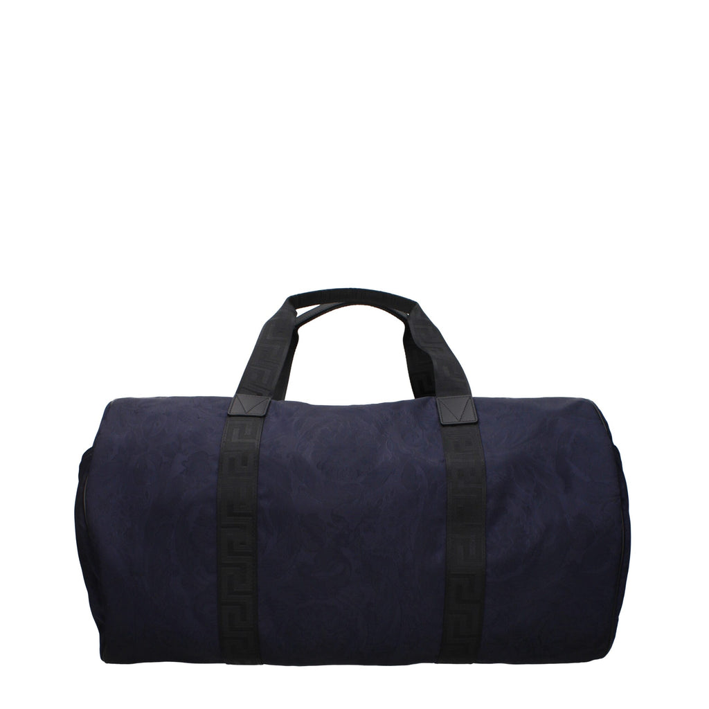 Versace Blauer Stoff Reisegepäck und Reisen