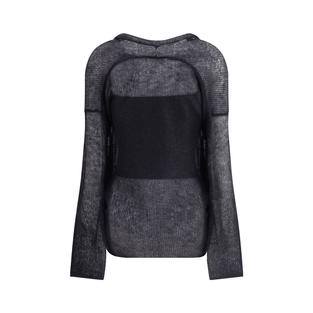 Giorgio Armani Zweireihige Strickjacke und Oberteil aus einer Woll-Mohair-Mischung Twin-Set