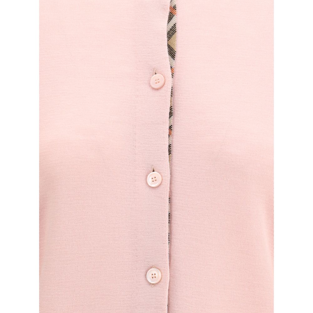 Burberry Woll-Cardigan mit Karokragen