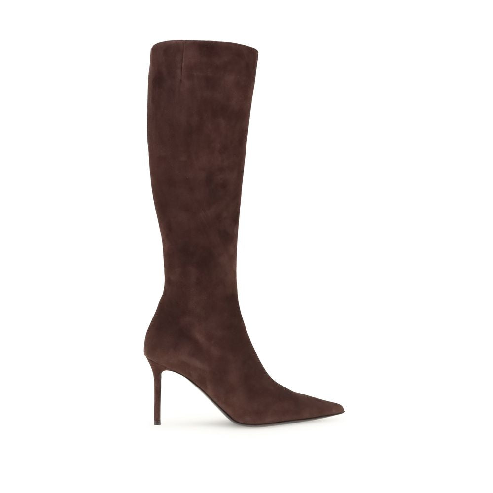Giuseppe Zanotti Braune Lederstiefel mit hohem Absatz
