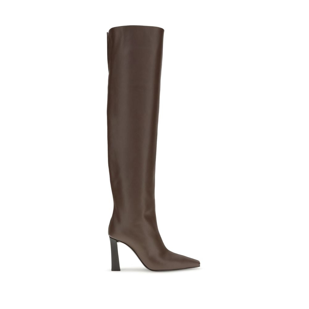 Giuseppe Zanotti Braunes Leder Overknee-Stiefel