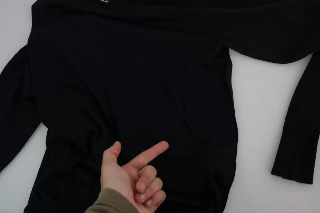 Dolce & Gabbana Schwarzer Pullover aus Kaschmir mit Rundhalsausschnitt