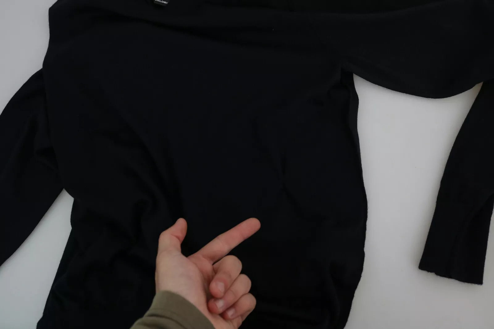 Dolce & Gabbana Schwarzer Pullover aus Kaschmir mit Rundhalsausschnitt