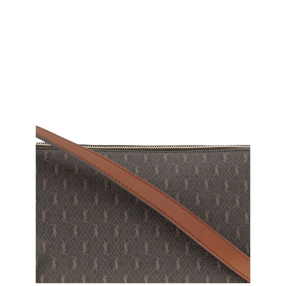 Saint Laurent Braune Leder-Umhängetasche