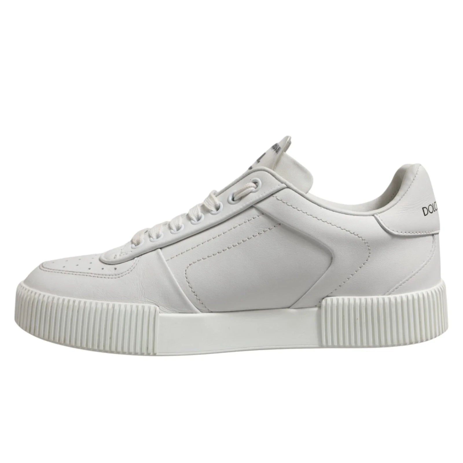 Dolce & Gabbana Weiß Miami Leder Low Top Männer Turnschuhe Schuhe
