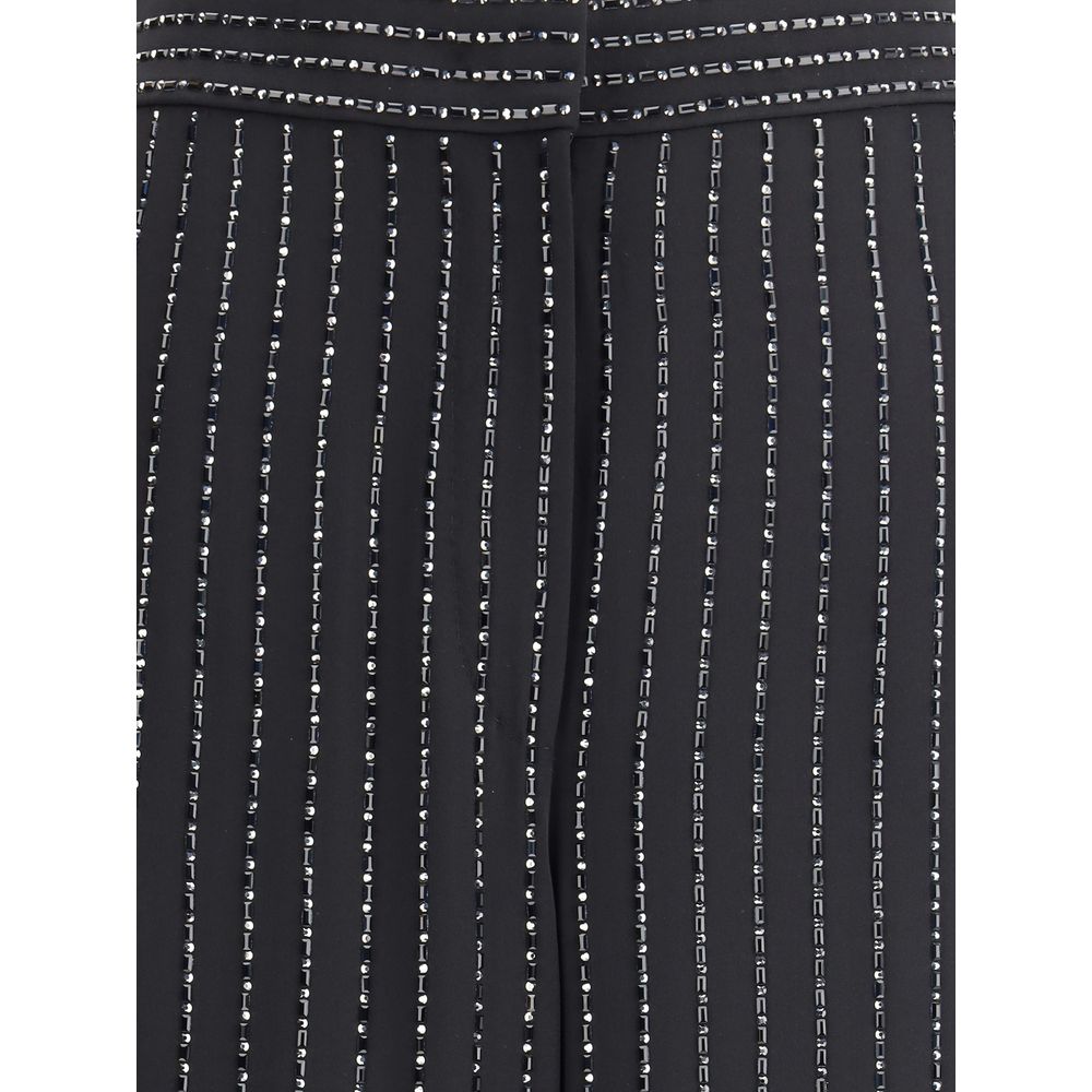 Giorgio Armani Seidenhose mit weitem Bein und Strass
