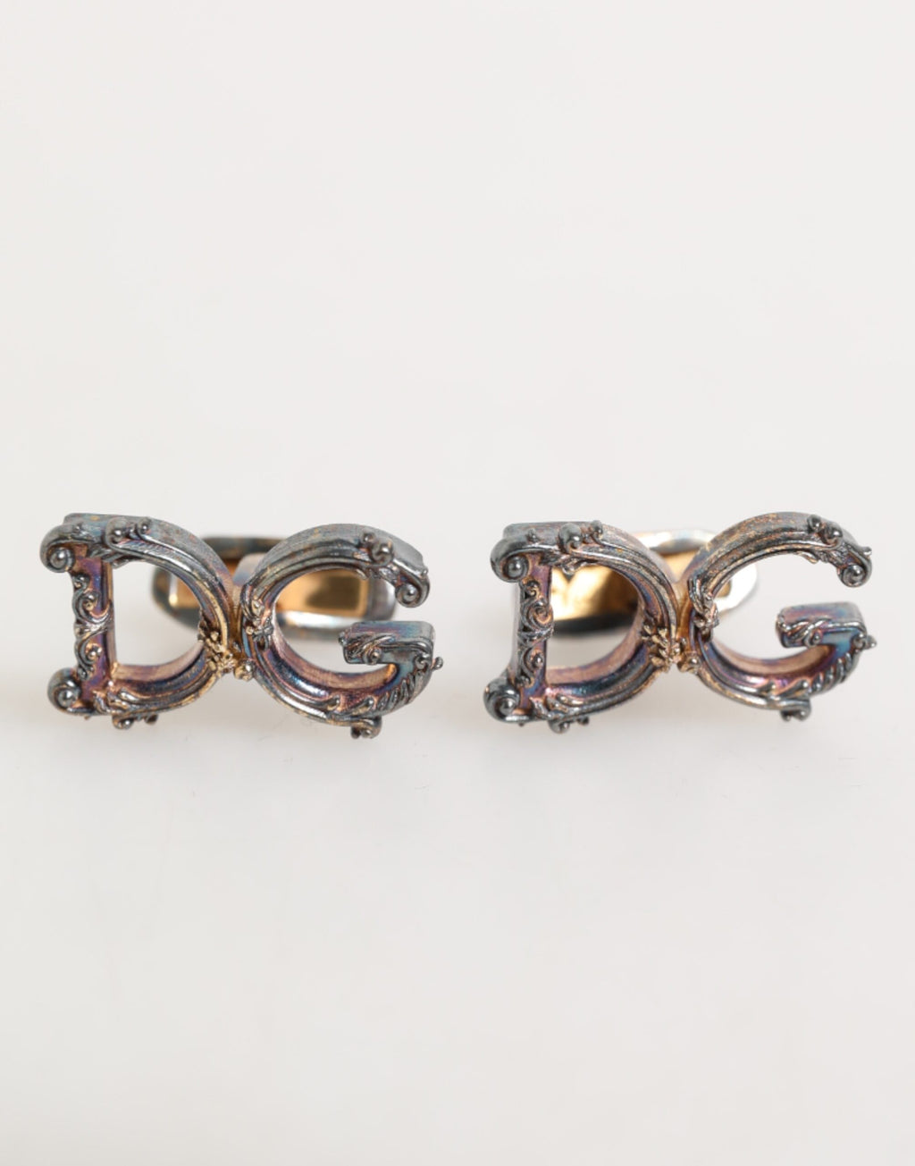 Dolce & Gabbana Goldfarbener 925 Sterling Silber DG Logo Manschettenknopf