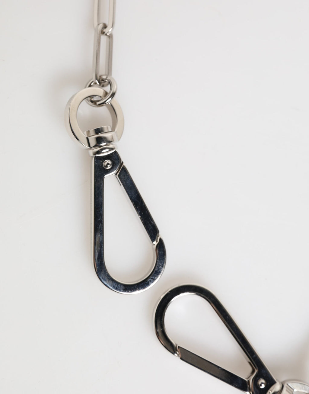 Dolce & Gabbana Silberfarbene Metallkette DG Logo Anhänger Männer Halskette