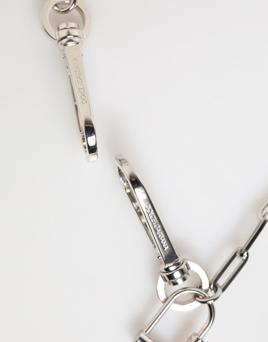 Dolce & Gabbana Zilverkleurige Metalen Ketting DG Logo Hanger Herenketting