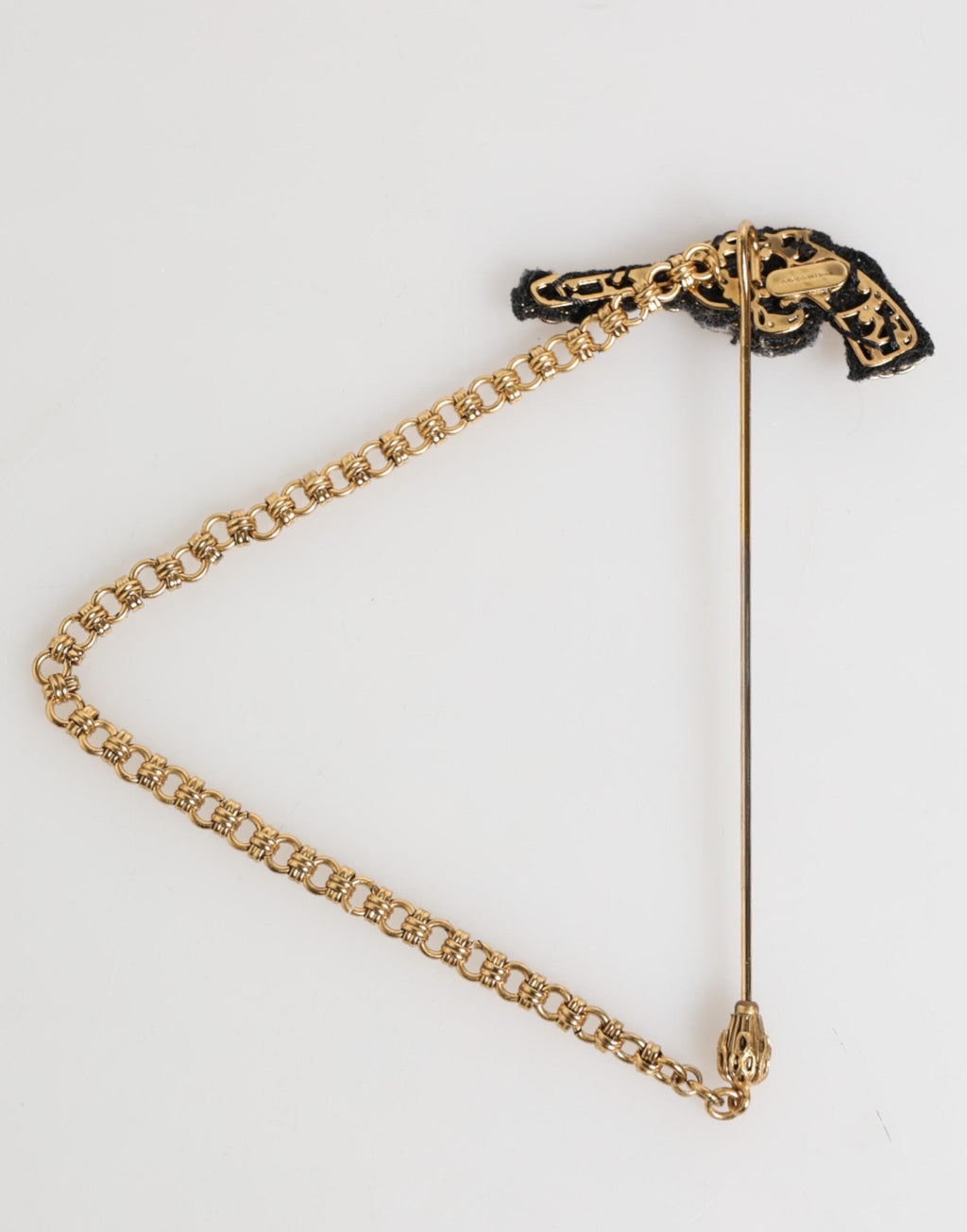 Dolce & Gabbana Anstecknadel Messing Kupfer Revolver Herren Accessoires Brosche