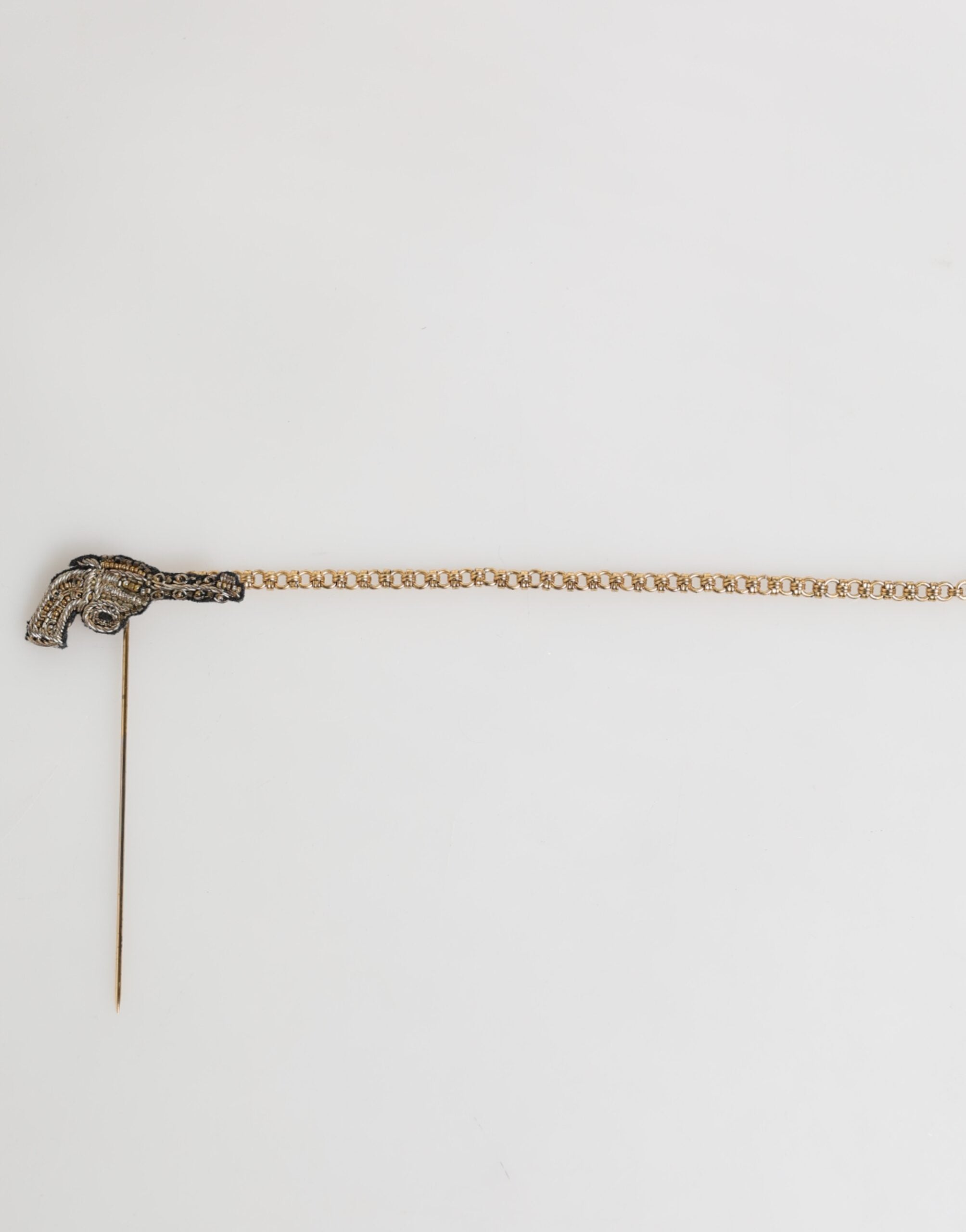 Dolce & Gabbana Anstecknadel Messing Kupfer Revolver Herren Accessoires Brosche