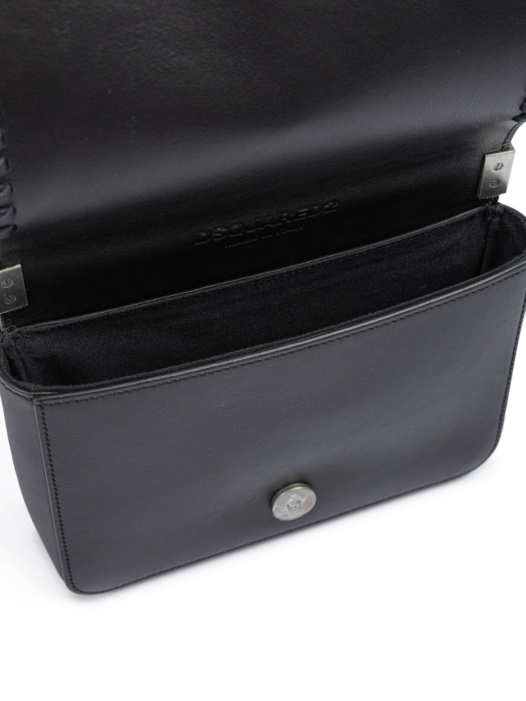 Dsquared² Schwarze Leder Crossbody Tasche