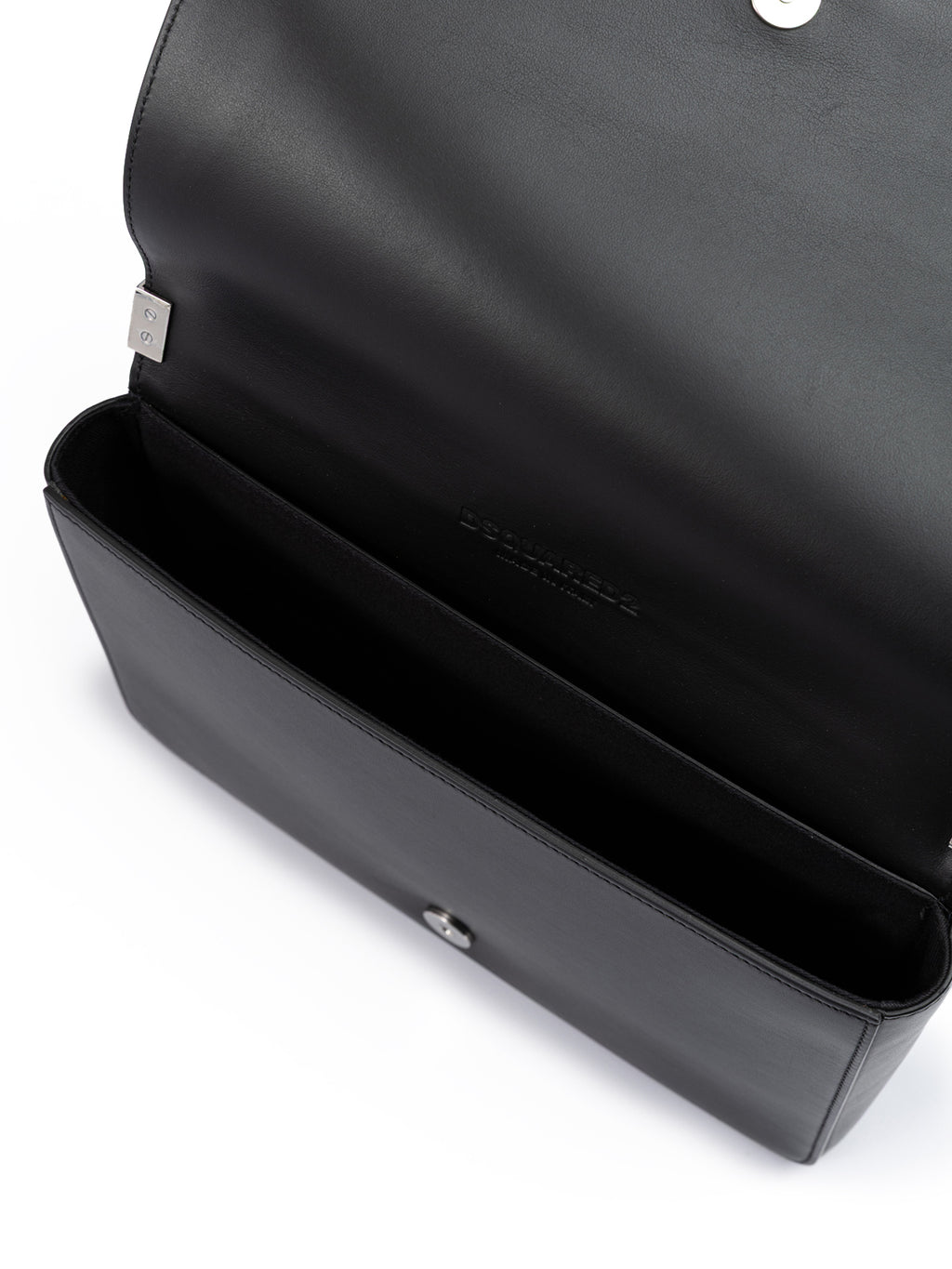 Dsquared² Schwarze Leder-Messenger-Tasche