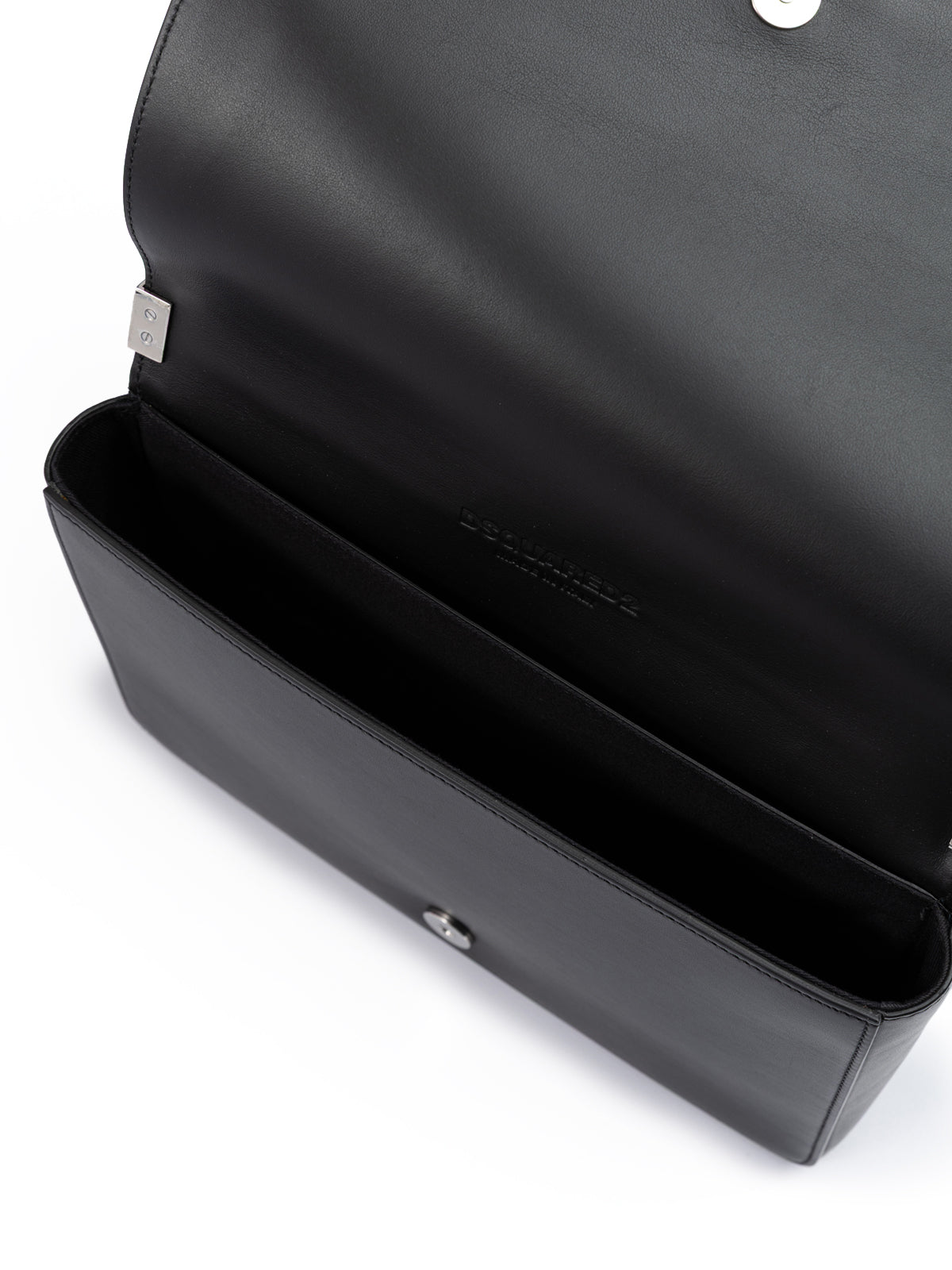 Dsquared² Schwarze Leder-Messenger-Tasche