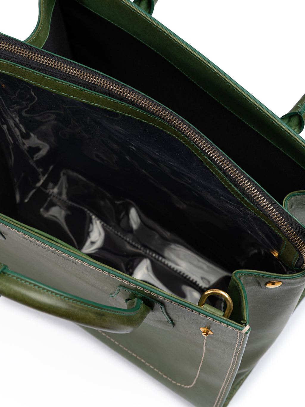 Dsquared² Tote Tasche aus grünem Leder