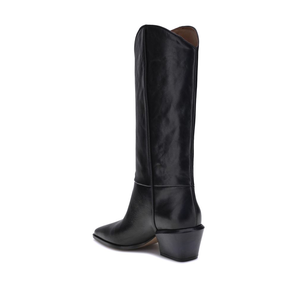 Paris Texas Schwarze Kalbshaut Bos Taurus Stiefeletten