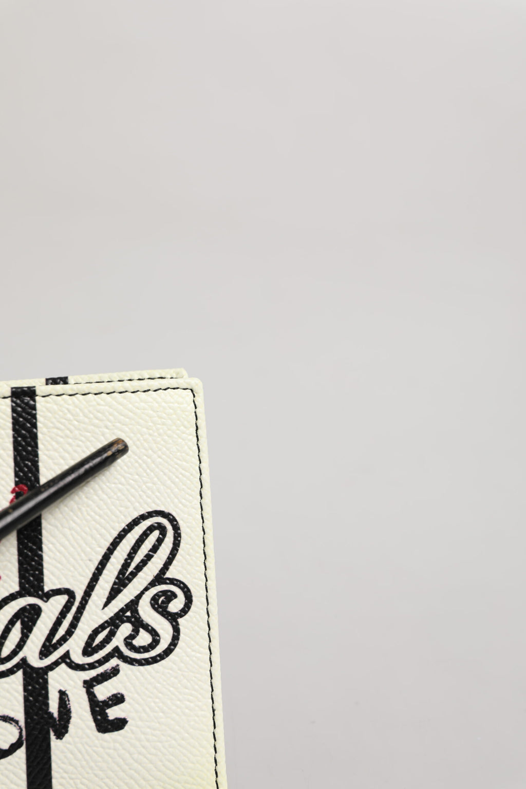 Dolce & Gabbana Weißes Leder DG Crown Royals Bifold Card Holder Wallet