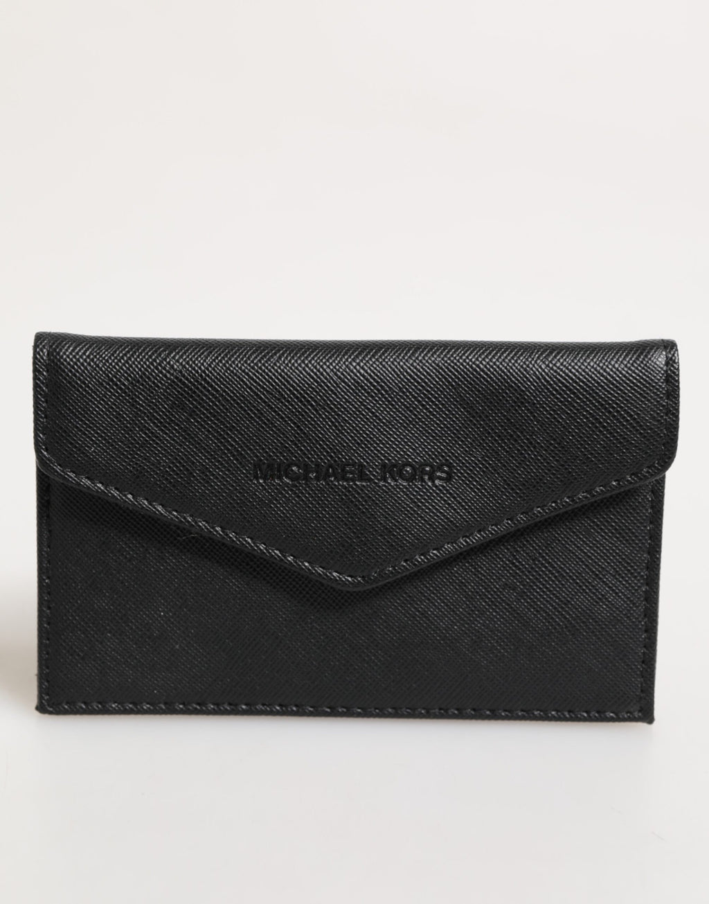 Michael Kors Schwarzes Saffiano-Leder Umschlaghalter Herren-Accessoire Brieftasche