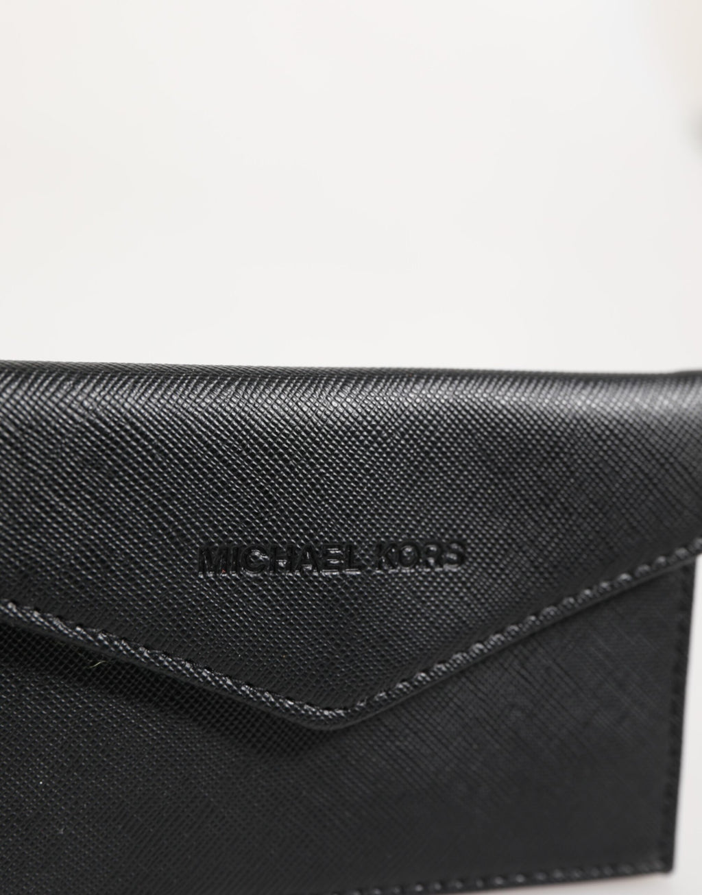 Michael Kors Schwarzes Saffiano-Leder Umschlaghalter Herren-Accessoire Brieftasche