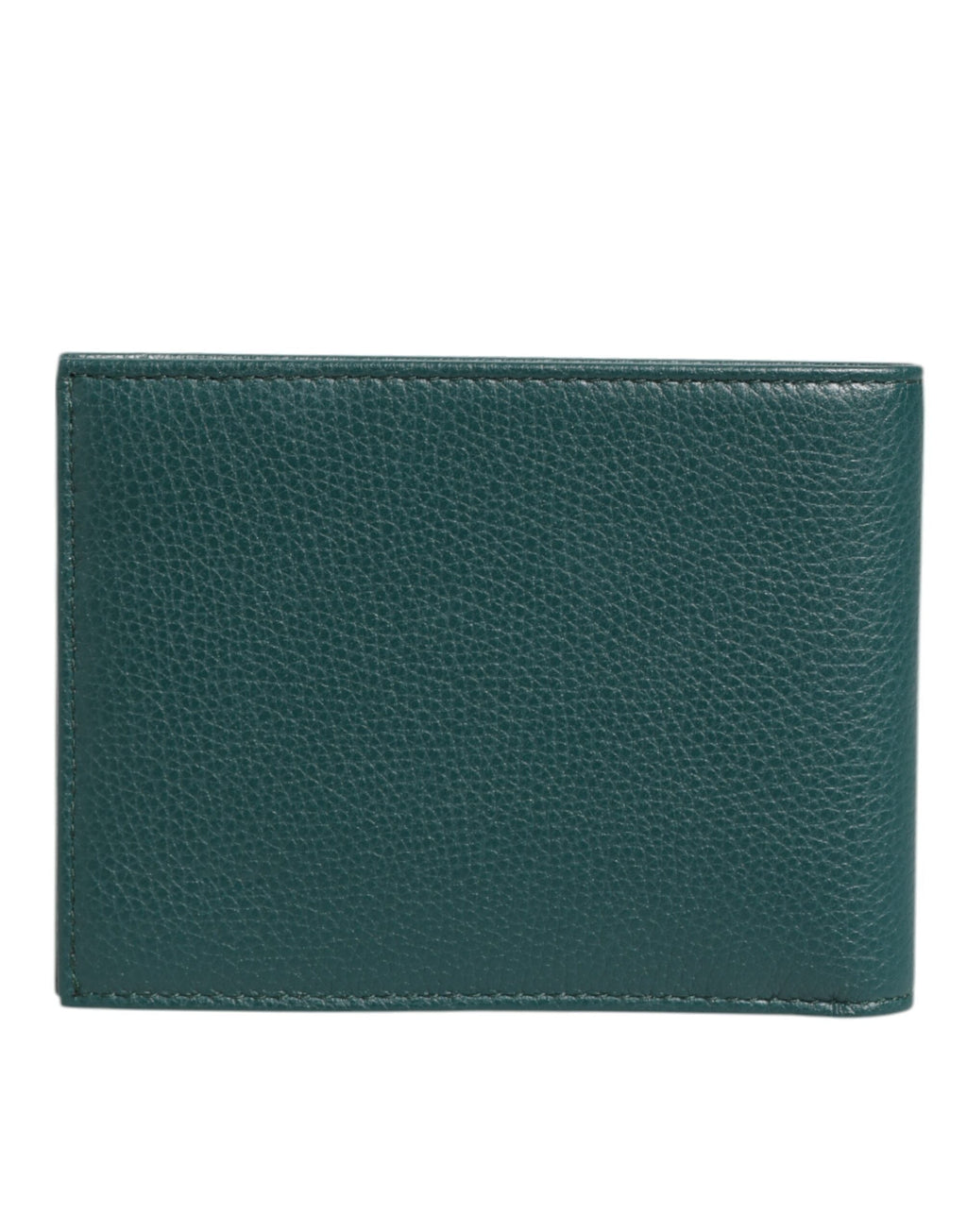 Dolce & Gabbana Grünes Leder DG Logo Gravur Bifold Card Holder Wallet