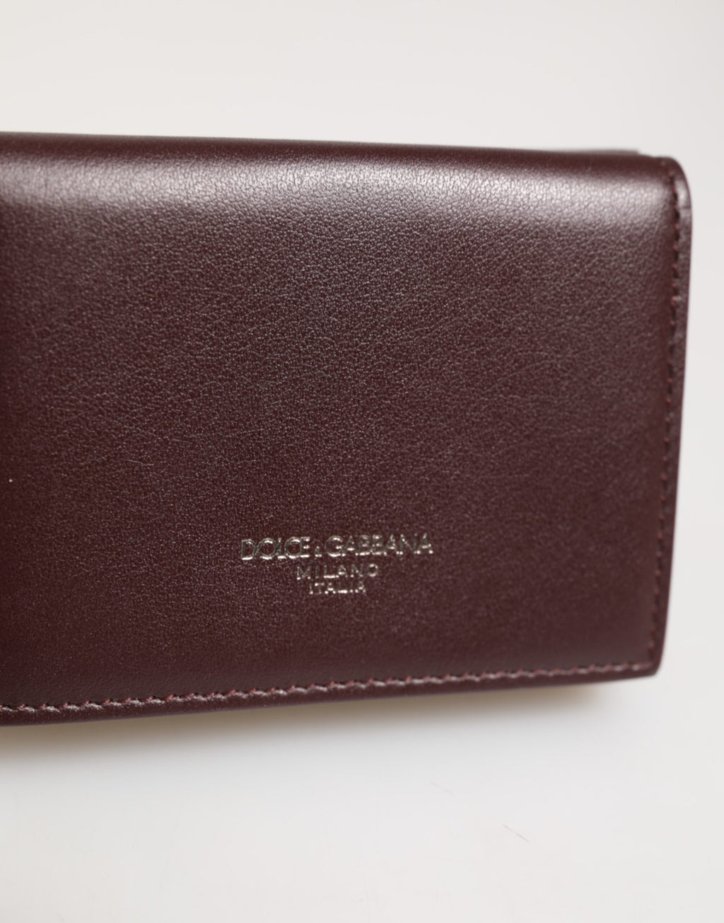 Dolce & Gabbana Leder mit Logo-Prägung Trifold Herren Karteninhaber Dunkelbraun
