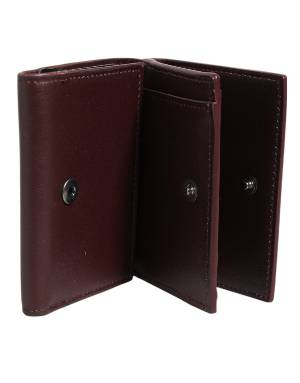 Dolce & Gabbana Leder mit Logo-Prägung Trifold Herren Karteninhaber Dunkelbraun