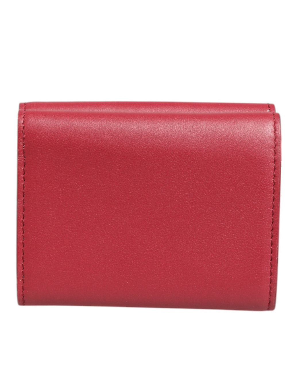 Dolce & Gabbana Rotes Leder mit frechem Logodruck Trifold Card Holder Wallet