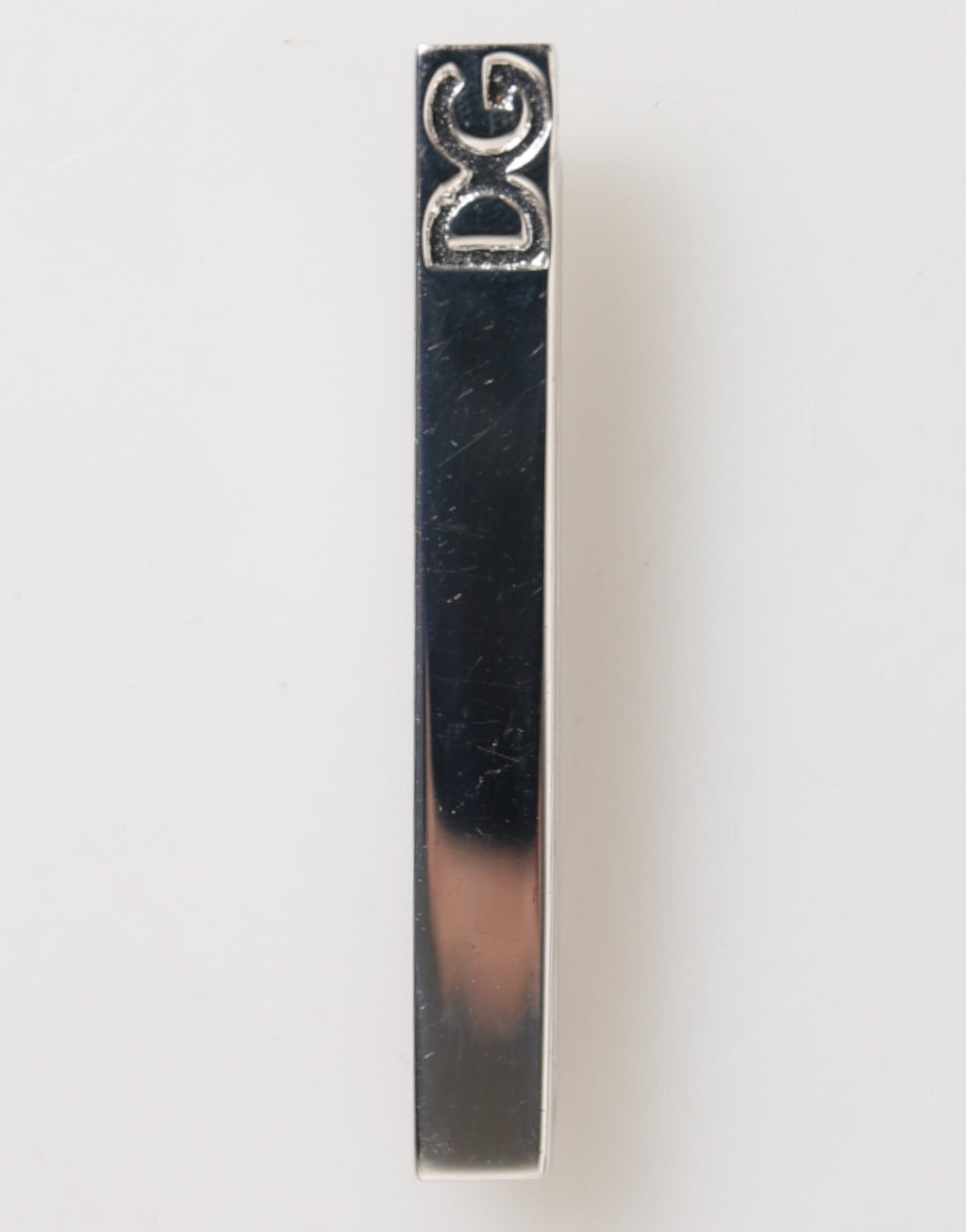 Dolce & Gabbana Silber Ton Messing Logo Branded Männer Accessoire Krawattenklammer Bar