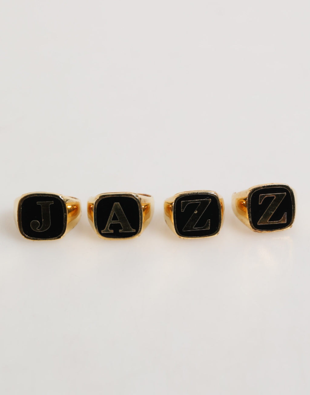 Dolce & Gabbana Verguld Messing JAZZ Letterset 4 Delen Verstelbare Ring