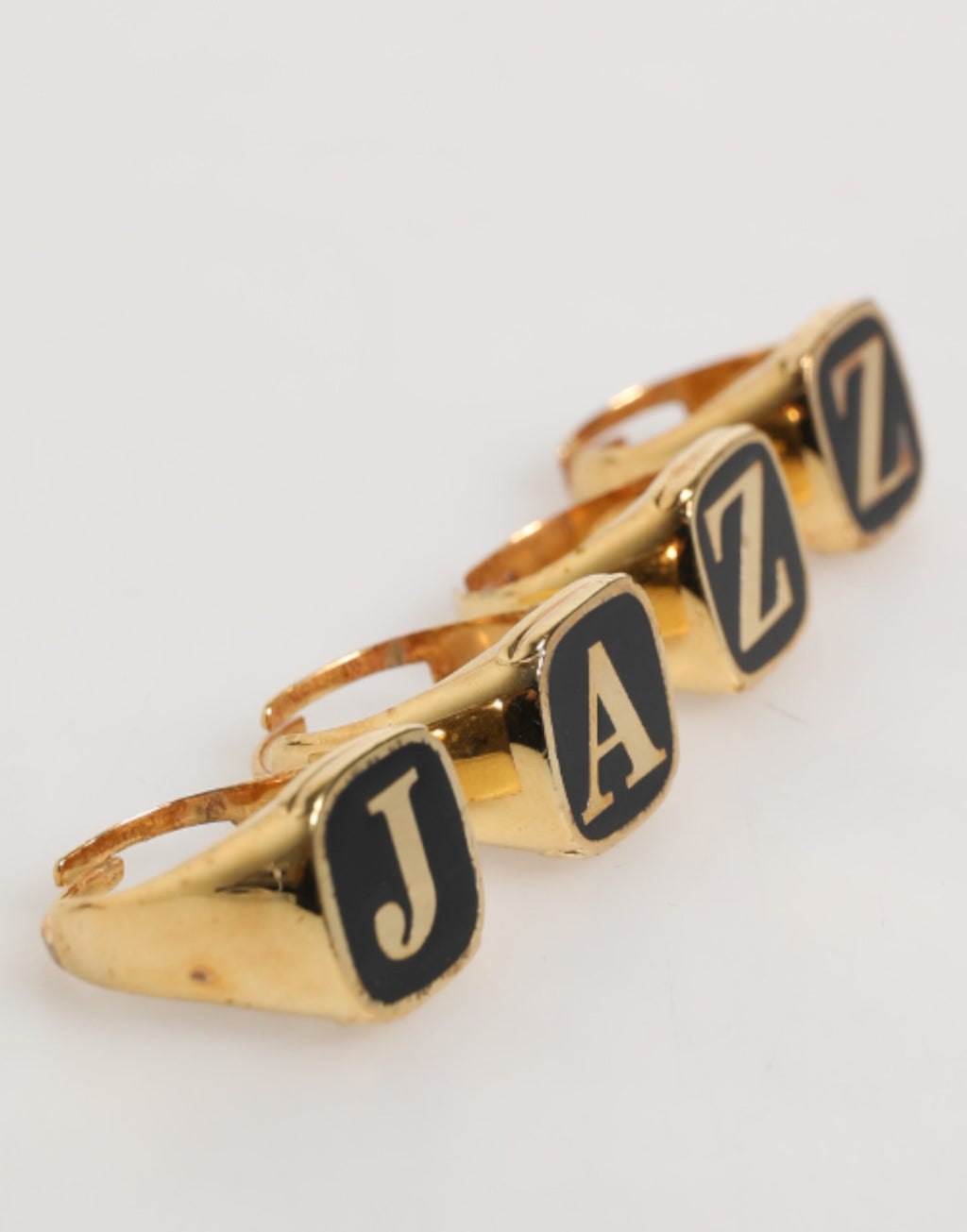 Dolce & Gabbana Verguld Messing JAZZ Letterset 4 Delen Verstelbare Ring