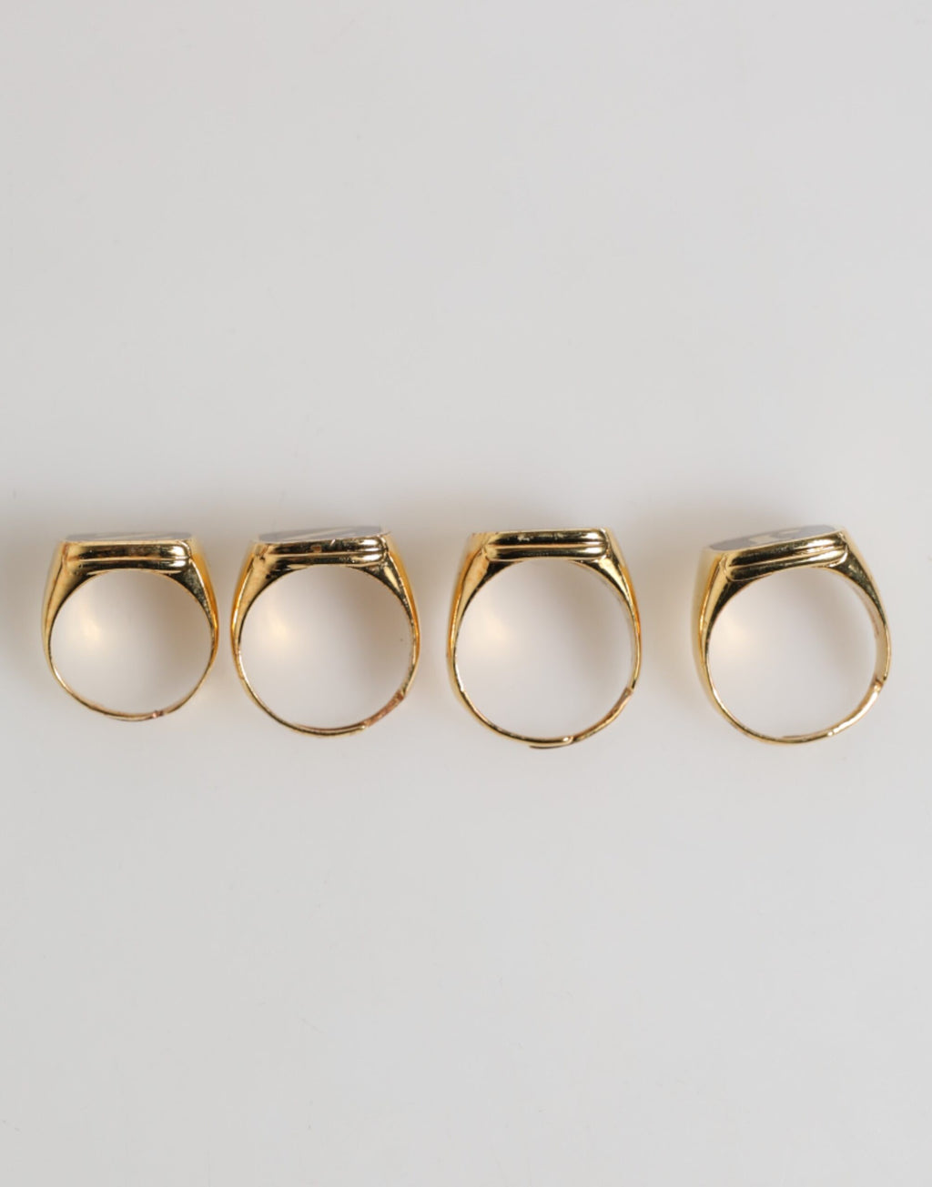 Dolce & Gabbana Verguld Messing JAZZ Letterset 4 Delen Verstelbare Ring